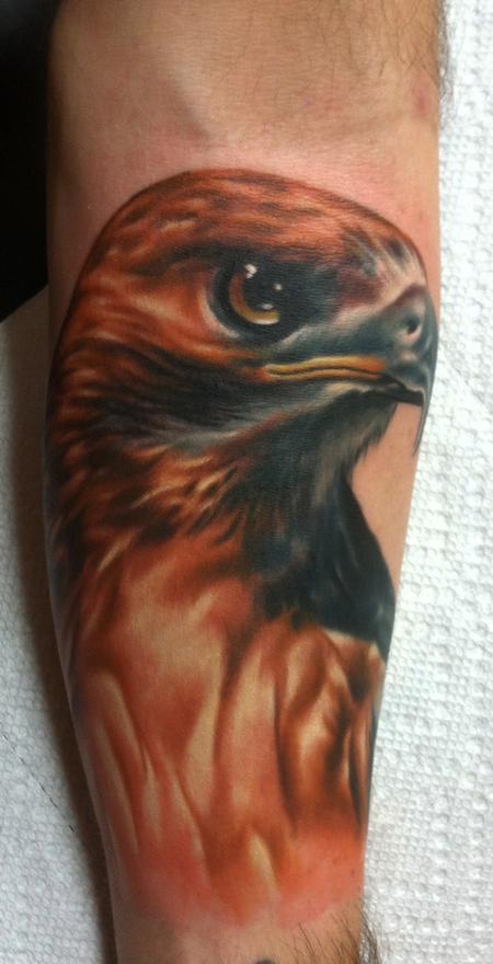 Red Tailed Hawk Tattoo By Ty McEwen TattooNOW Red Tailed Hawk Realism Color Tattoos Ty Mcewen